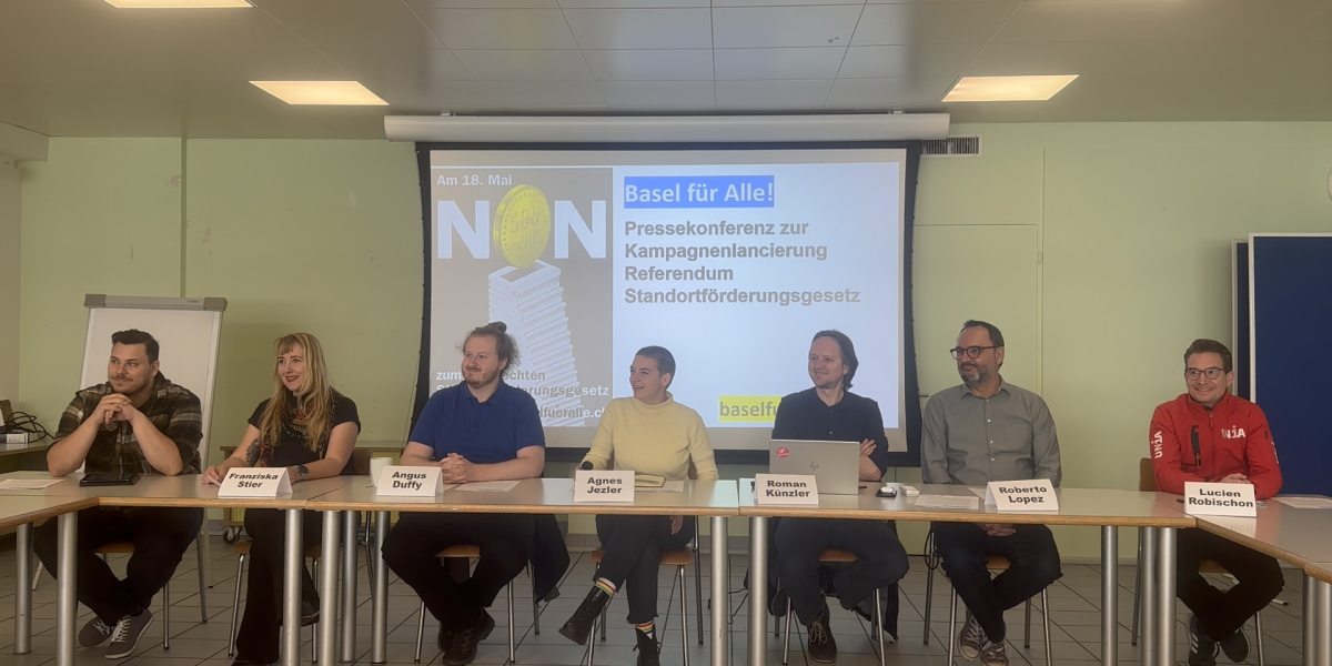 Reder:innen der Pressekonferenz vom 7. April 2025